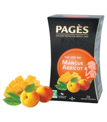Thé Vert Mangue Abricot - Thé BIO Pagès (x20)