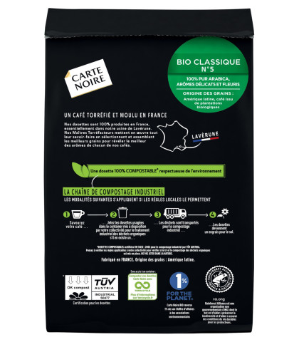 SENSEO COMPATIBLE - CARTE NOIRE BIO (x60)